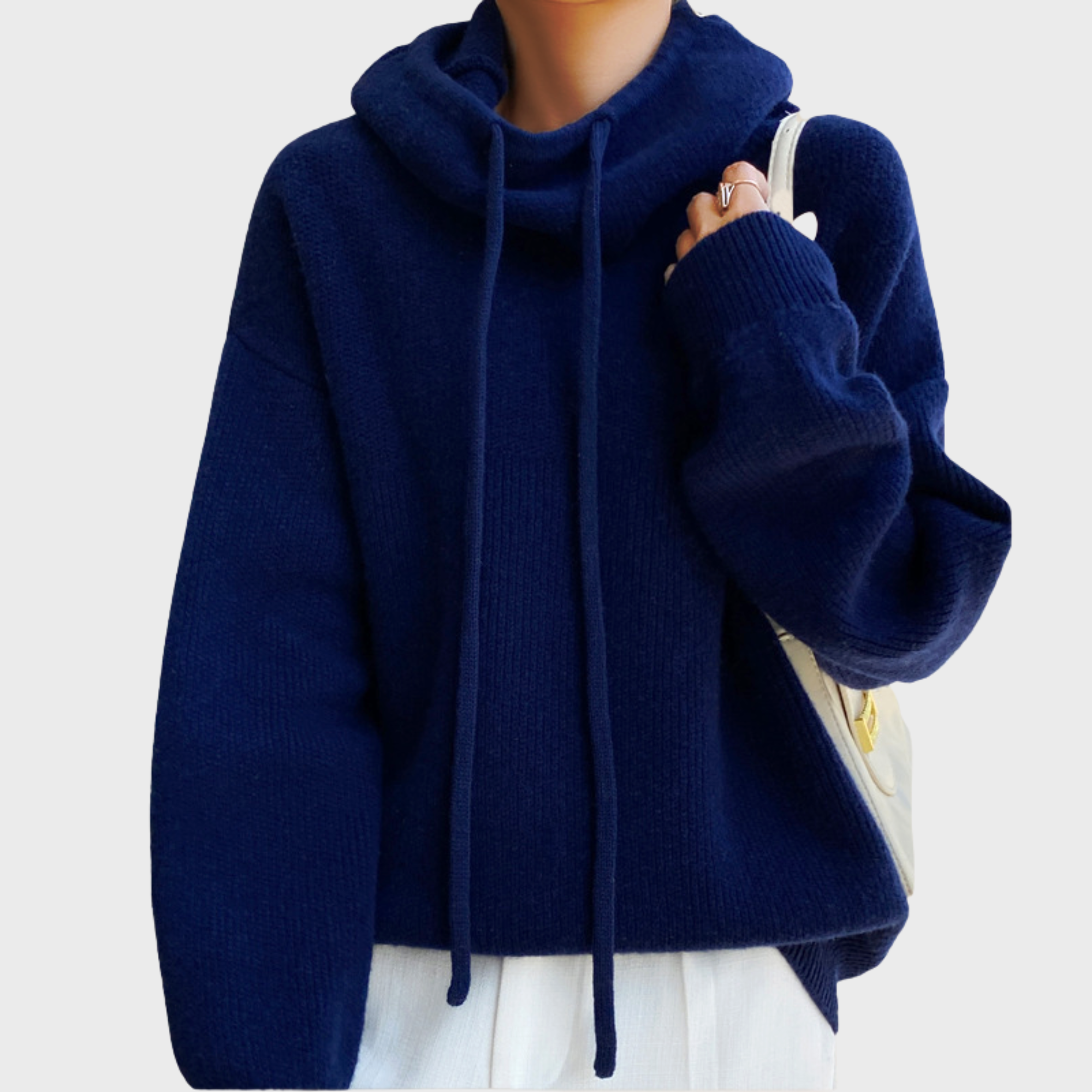 Adéla | Bequemer Strick-Hoodie für lässige Eleganz
