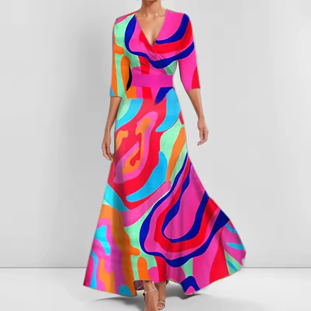 Elise | Elegantes Maxi-Blumenkleid
