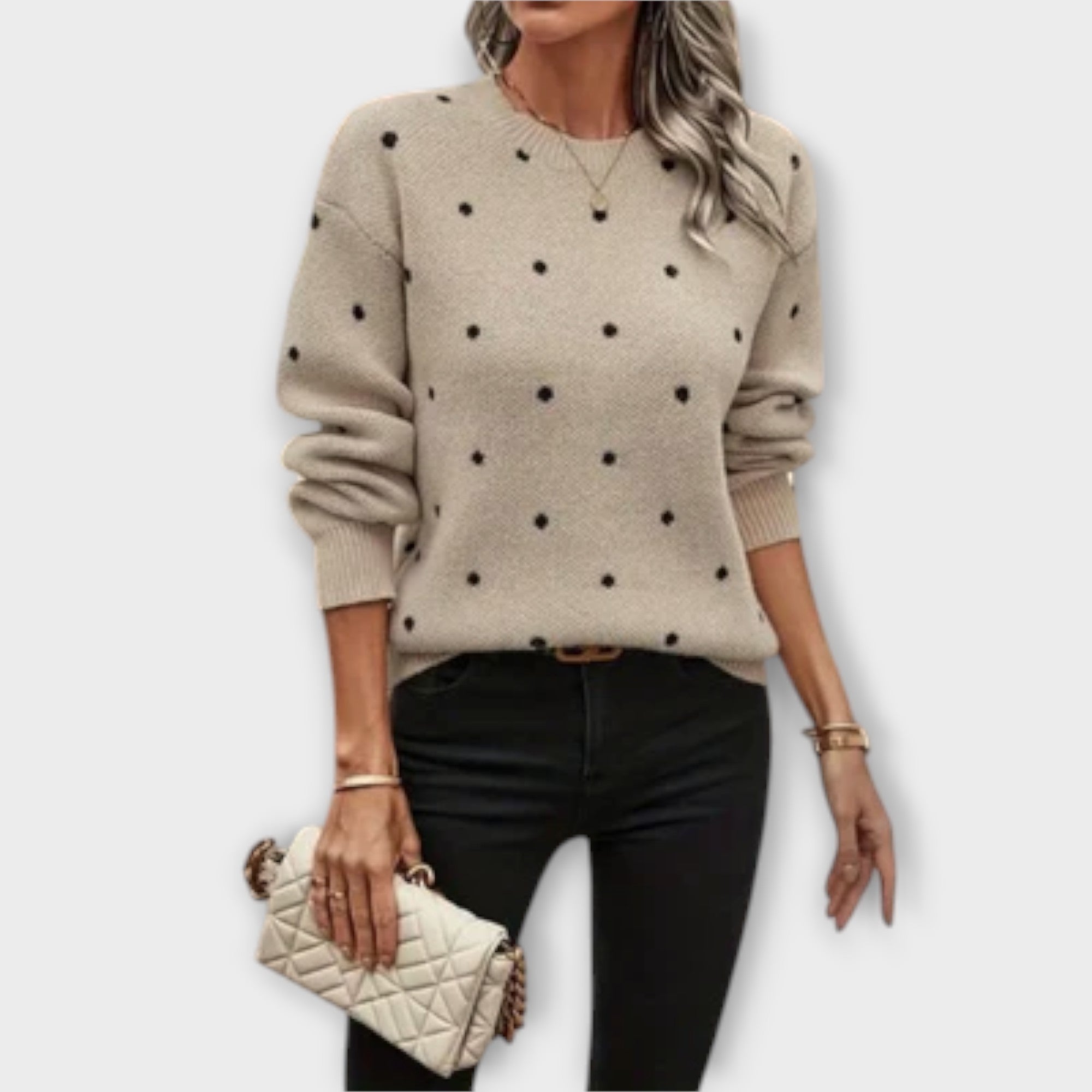 Eva | Leichter Strickpullover mit Punkten