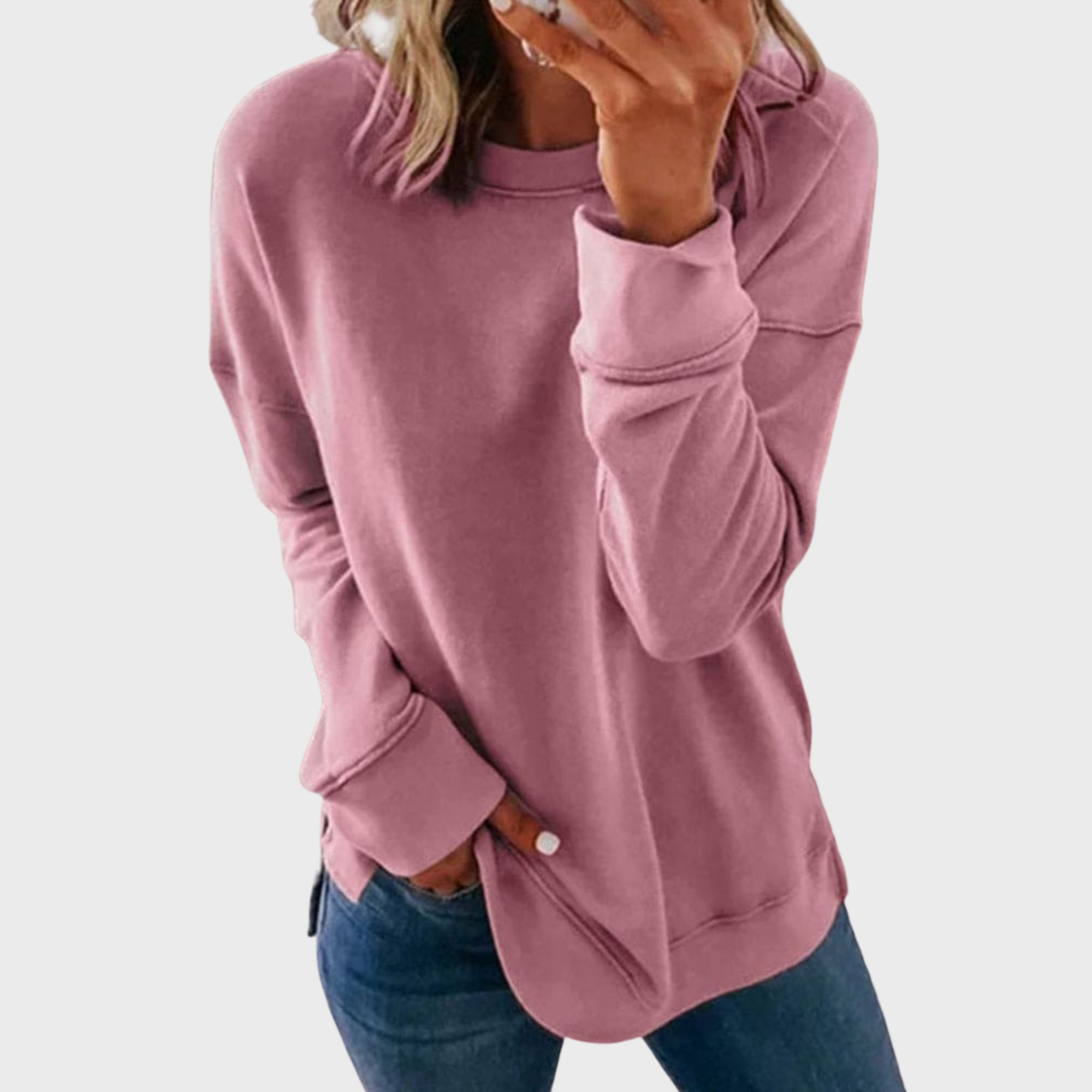 Elizabeta | Leichter Stil mit einem einfarbigen Pullover