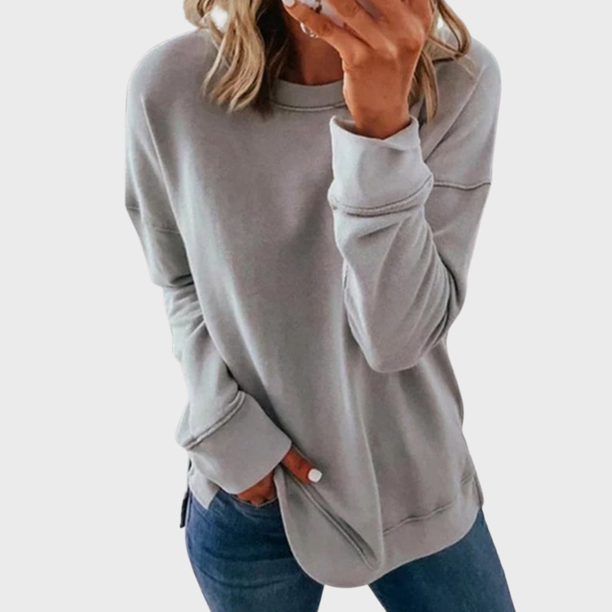 Elizabeta | Leichter Stil mit einem einfarbigen Pullover