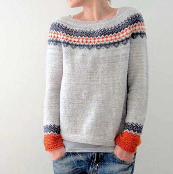 Ema | Strickpullover mit Waldmuster