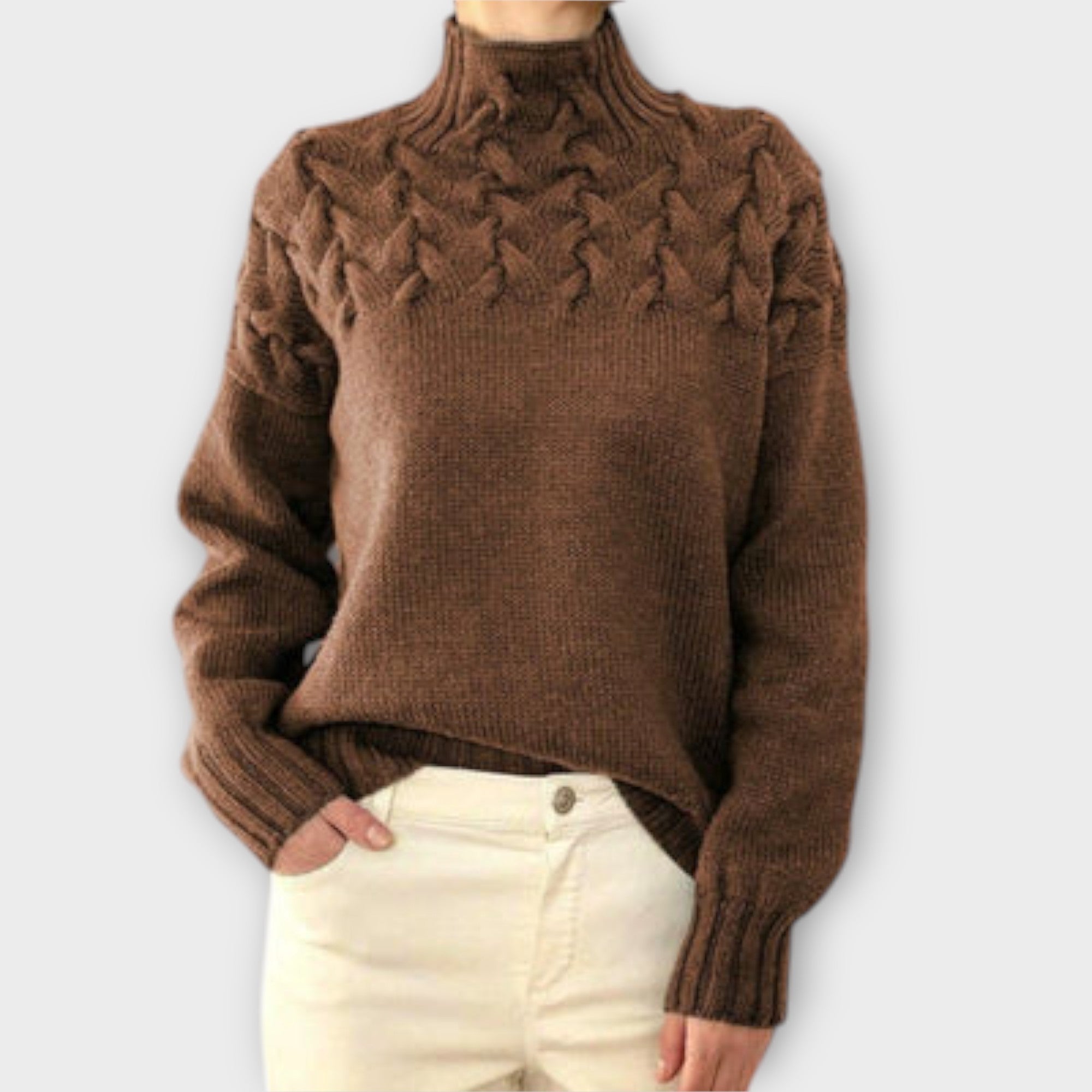 Ivana | Eleganter Strickpullover mit Rollkragen