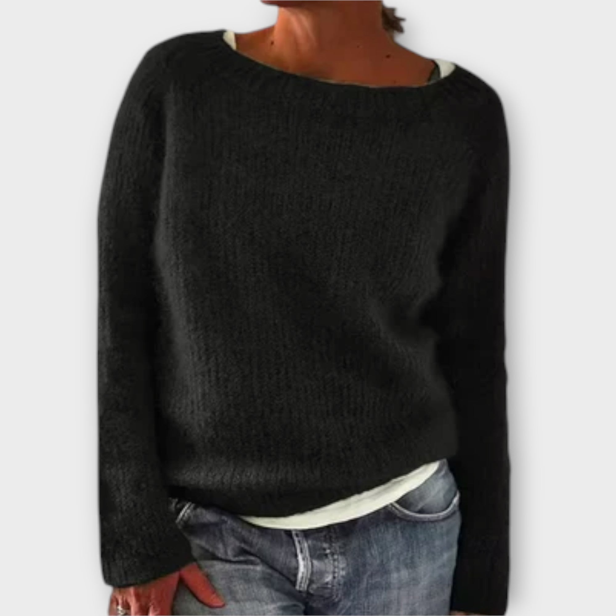 Iva | Einfacher Strickpullover