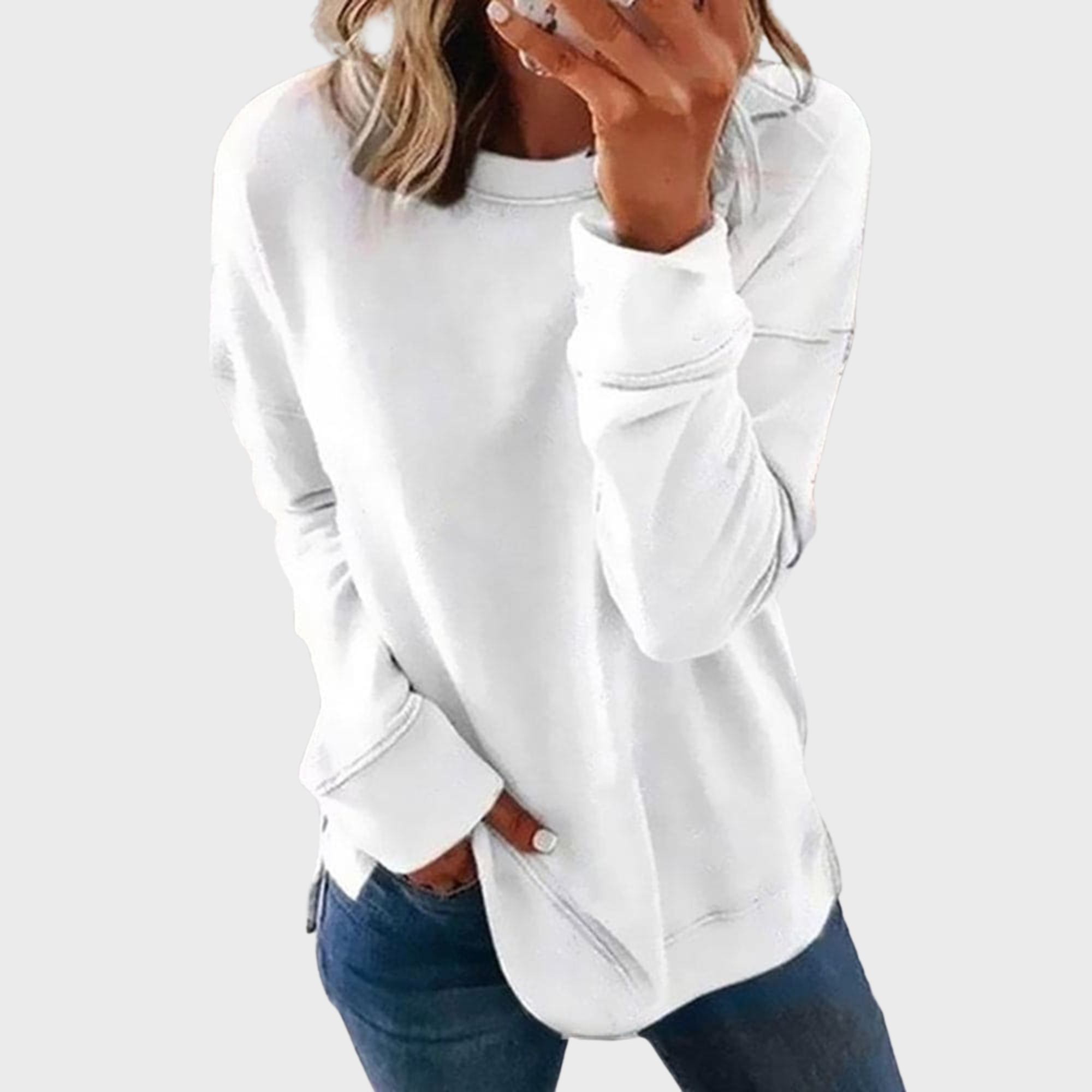 Elizabeta | Leichter Stil mit einem einfarbigen Pullover