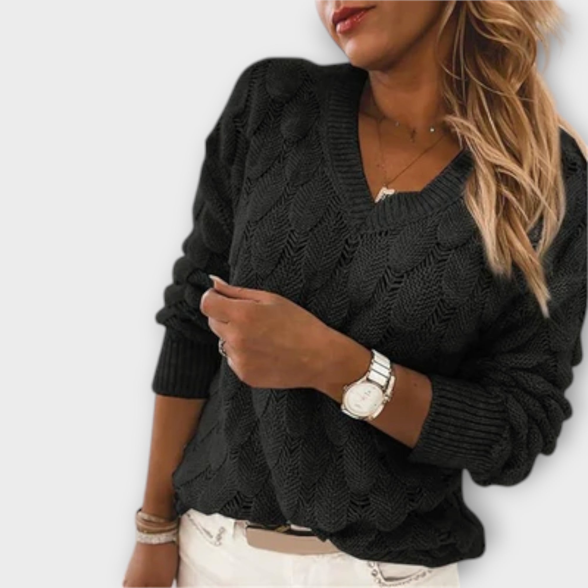 Klára | Eleganter Pullover mit V-Ausschnitt