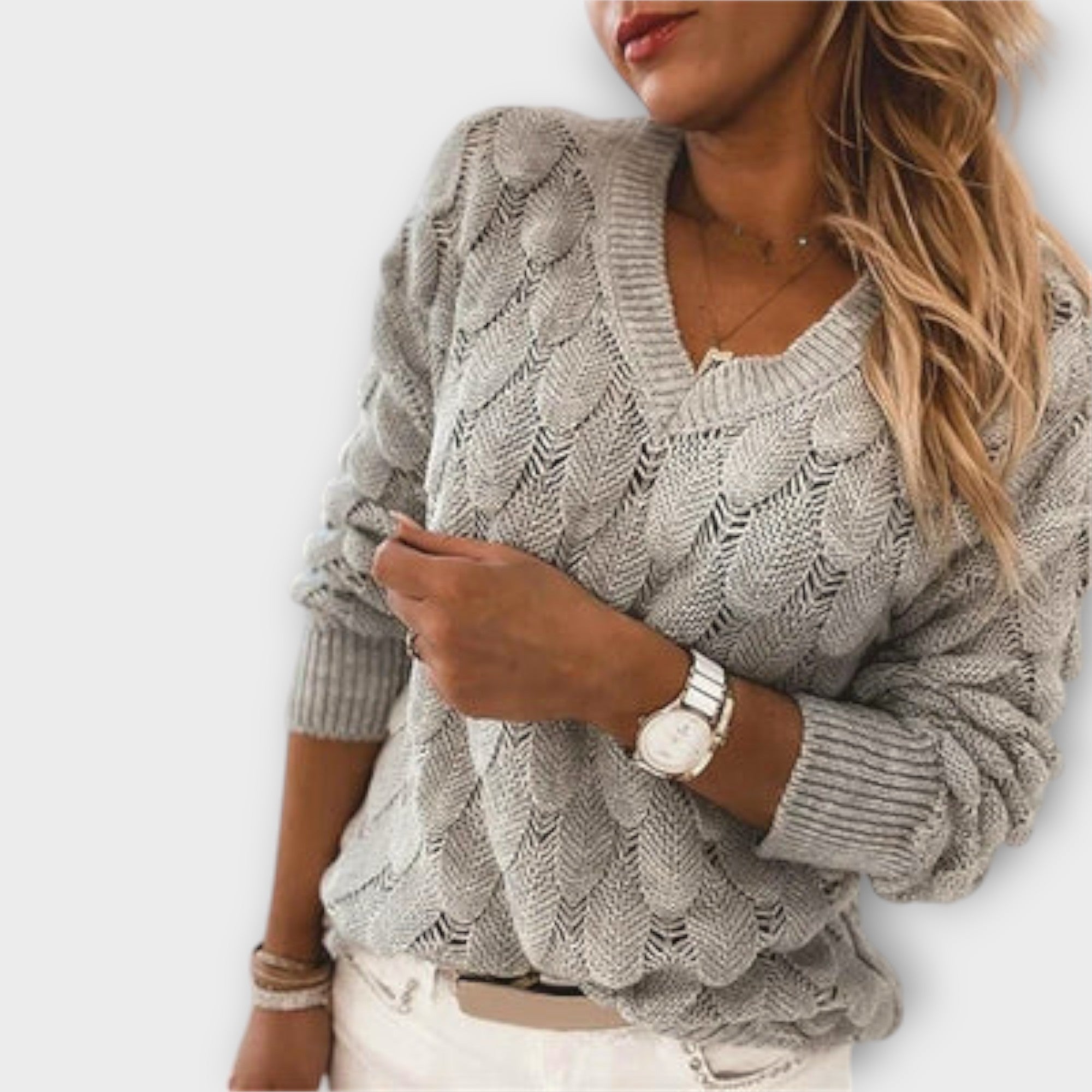 Klára | Eleganter Pullover mit V-Ausschnitt