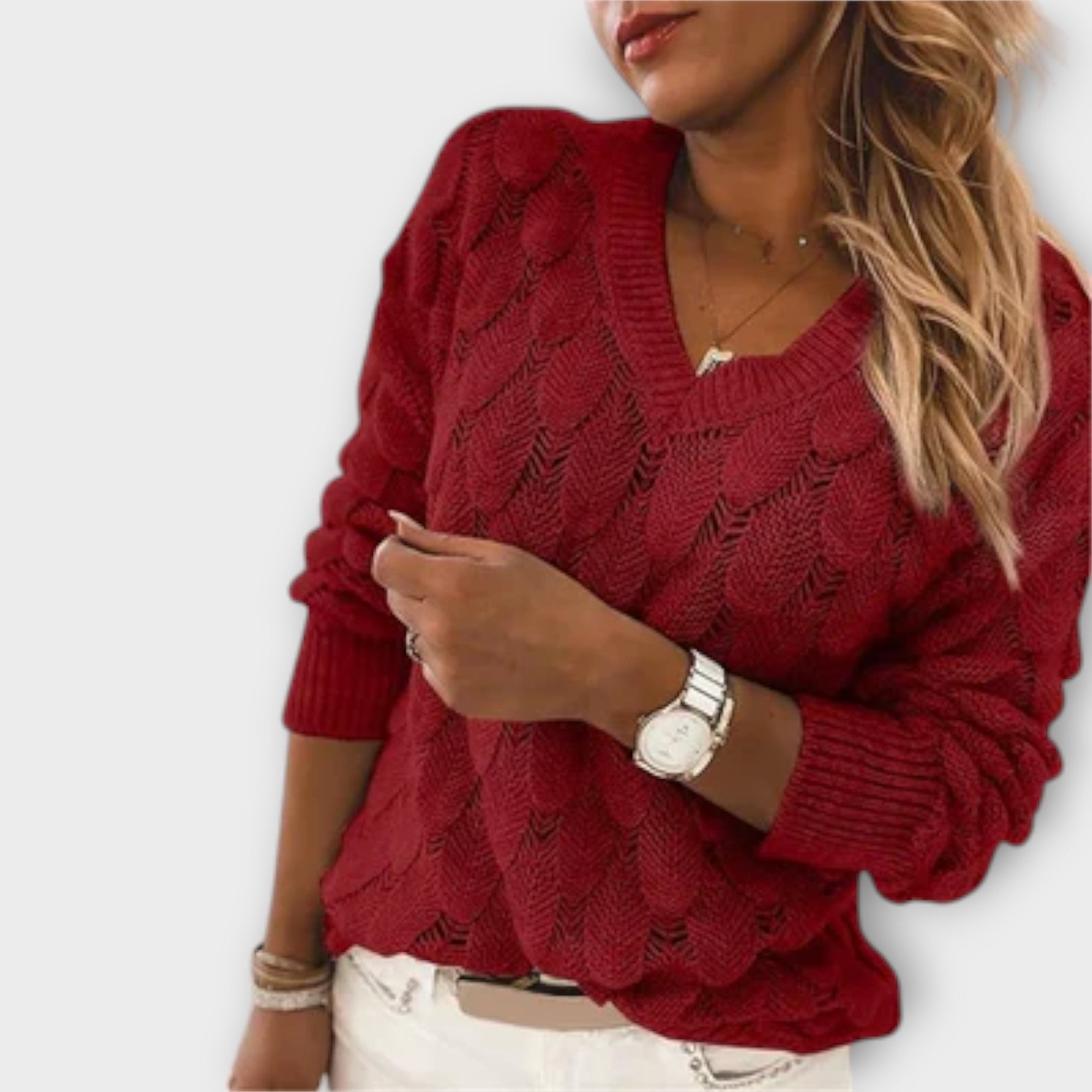Klára | Eleganter Pullover mit V-Ausschnitt